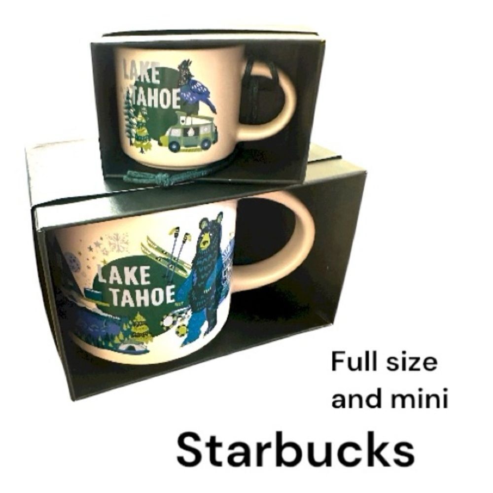 Starbucks Lake Tahoe full size and mini Mug Duo Discovery series NEW NWT